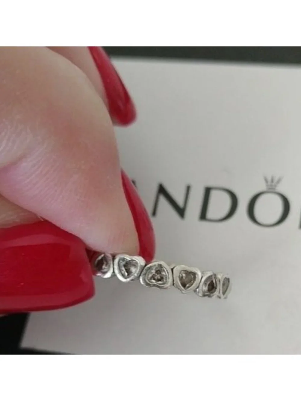 Pandora Sterling Silver Forever More Stackable Ring 190897cz, size 6.0